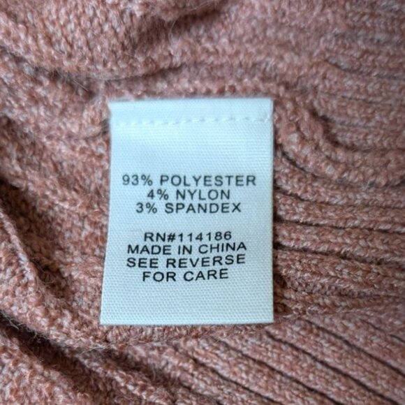 Adyson Parker Womens Ribbed Knit Pullover Sweater S Blouson Sleeves Dusty Rose - Picture 4 of 8